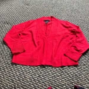 Grace women’s open front shrug sweater size small color red new without tags